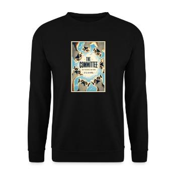 Das Komitee-Lemurs-Plakat - Unisex Pullover - Schwarz - Vorne - Alina (178cm) & Michal (187cm)