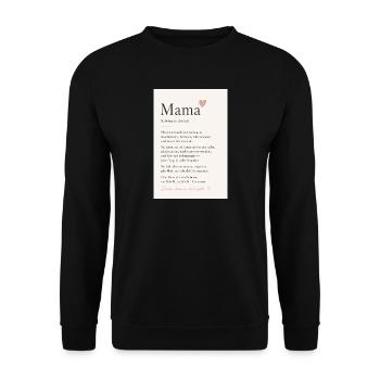 Danke Mama - Unisex Pullover - Schwarz - Vorne - Alina (178cm) & Michal (187cm)