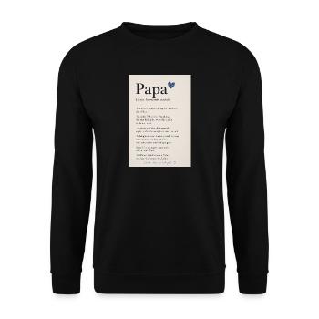 Danke Papa - Unisex Pullover - Schwarz - Vorne - Alina (178cm) & Michal (187cm)