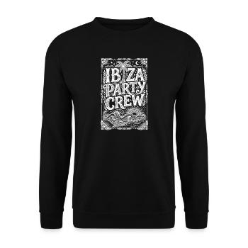 Ibiza Party Crew - Unisex Pullover - Schwarz - Vorne - Alina (178cm) & Michal (187cm)