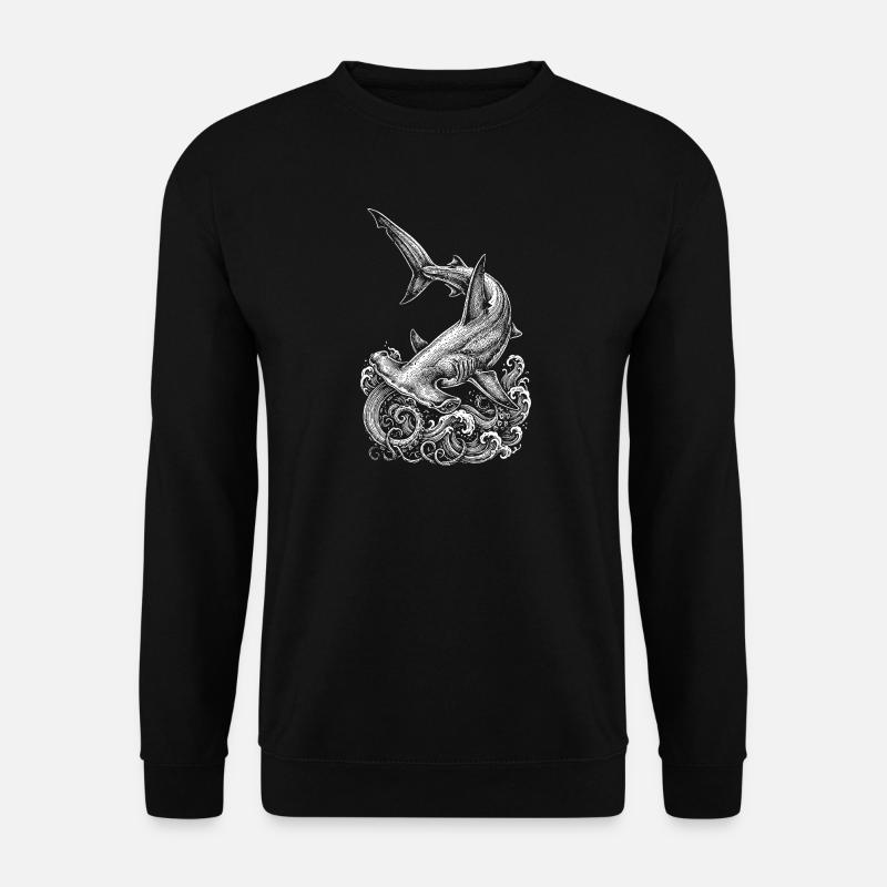 Conception du requin-marteau - Sweat-shirt Unisexe - noir
