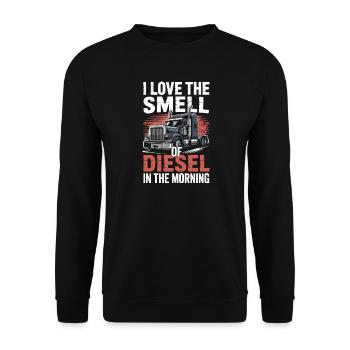 Chauffeur de camion, Conducteur de route Diesel, professionnel de la route - Sweat-shirt Unisexe - noir - Devant - Alina (178cm) & Michal (187cm)