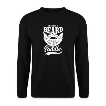Beard to Saddle Vintage Logo - Unisex Sweatshirt - black - Front - Alina (178cm) & Michal (187cm)