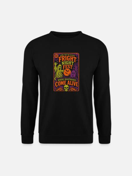 Fright Night Fest Halloween Ghost - Unisex Sweatshirt - black