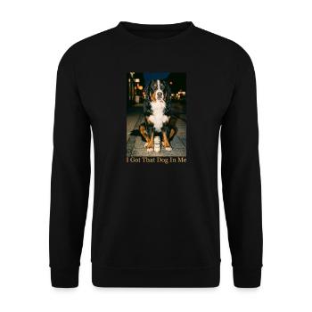 J’ai ce chien en moi Bernese Berner Lover - Sweat-shirt Unisexe - noir - Devant - Alina (178cm) & Michal (187cm)