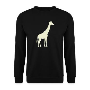 giraffe_silhouette- - Sweat-shirt Unisexe - noir - Devant - Alina (178cm) & Michal (187cm)