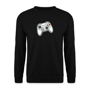 Retro controller illustration - Unisex Sweatshirt - black - Front - Alina (178cm) & Michal (187cm)