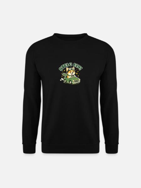 Get on board! Corgi in the car - Unisex Sweatshirt - black