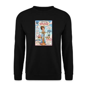 Waage - Zwei Optionen, drei Stunden Entscheidung - Unisex Pullover - Schwarz - Vorne - Alina (178cm) & Michal (187cm)