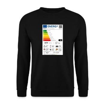 Energy - Unisex Pullover - Schwarz - Vorne - Alina (178cm) & Michal (187cm)