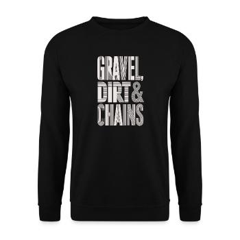 Gravel Bike Gift Shirt - Unisex Sweatshirt - black - Front - Alina (178cm) & Michal (187cm)