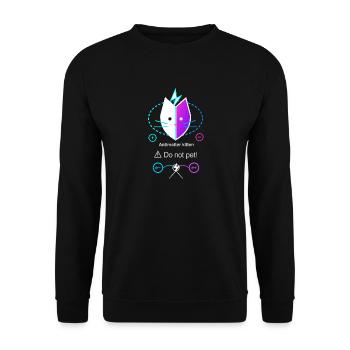 Antimatter Kitten - Unisex Sweatshirt - black - Front - Alina (178cm) & Michal (187cm)