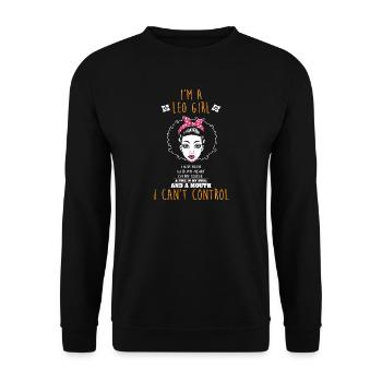 Signe du zodiaque Lion - Sweat-shirt Unisexe - noir - Devant - Alina (178cm) & Michal (187cm)