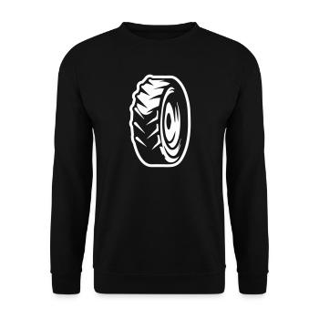 Reifen Silhouette - Unisex Pullover - Schwarz - Vorne - Alina (178cm) & Michal (187cm)