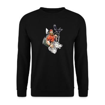 Lumberjack - Schwarzwälder Holzfäller  - Unisex Pullover - Schwarz - Vorne - Alina (178cm) & Michal (187cm)