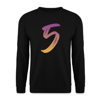 5 - Unisex Pullover - Schwarz - Vorne - Alina (178cm) & Michal (187cm)