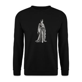 tödlicher Blick - Unisex Pullover - Schwarz - Vorne - Alina (178cm) & Michal (187cm)