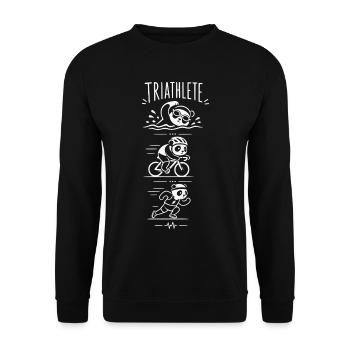 Triathlon - Unisex Pullover - Schwarz - Vorne - Alina (178cm) & Michal (187cm)