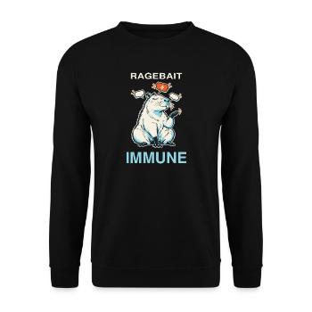 Capybara Ragebait Immune Jugendwort 2026 Geschenk - Unisex Pullover - Schwarz - Vorne - Alina (178cm) & Michal (187cm)