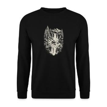 Wildwasser Kajakfahrer Kajakfahren Geschenk - Unisex Pullover - Schwarz - Vorne - Alina (178cm) & Michal (187cm)