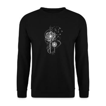 Pflanzenspirale: Botanische Naturfreude  - Unisex Pullover - Schwarz - Vorne - Alina (178cm) & Michal (187cm)