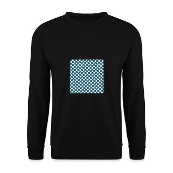 Polka dot blue background dot pattern blue white - Unisex Sweatshirt - black - Front - Alina (178cm) & Michal (187cm)