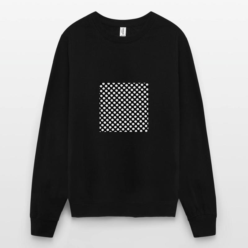 Polka dot black and white background dot pattern Unisex Sweatshirt