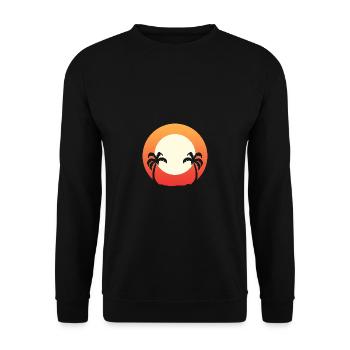 Tropical Sunrise Beach Lover Poison - Unisex Sweatshirt - black - Front - Alina (178cm) & Michal (187cm)