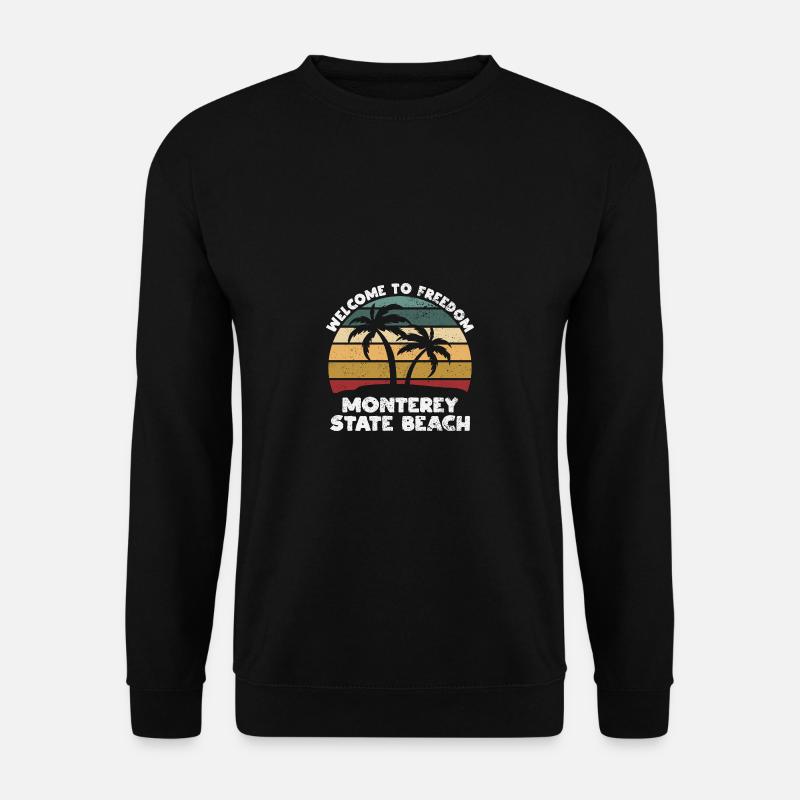 Monterey State Beach Willkommen im Sommer Kaliforn - Unisex Pullover - Schwarz