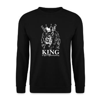 Gordon Setter King of everything Dog Wilsigns - Unisex Sweatshirt - black - Front - Alina (178cm) & Michal (187cm)