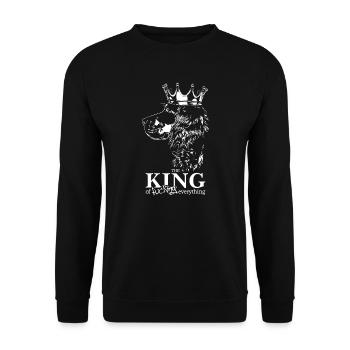 Gordon Setter King of everything Dog Wilsigns - Unisex Sweatshirt - black - Front - Alina (178cm) & Michal (187cm)
