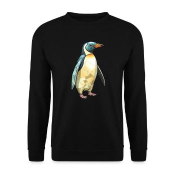 Pingouin cool - Sweat-shirt Unisexe - noir - Devant - Alina (178cm) & Michal (187cm)