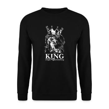 Tibet Terrier King Dog Disant Chiens Wilsigns - Sweat-shirt Unisexe - noir - Devant - Alina (178cm) & Michal (187cm)