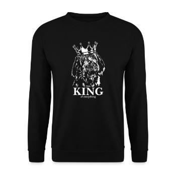 Spinone Italiano King of everything Dogs Wilsigns - Unisex Sweatshirt - black - Front - Alina (178cm) & Michal (187cm)