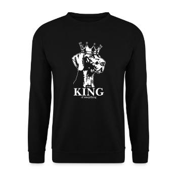 Braque allemand à poil court Roi de tout Chien Wilsigns - Sweat-shirt Unisexe - noir - Devant - Alina (178cm) & Michal (187cm)