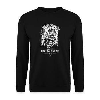 Irish Wolfhound Mom Dog Dog Wilsigns - Unisex Sweatshirt - black - Front - Alina (178cm) & Michal (187cm)