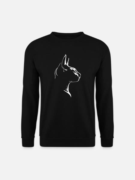 Sphynx chat chats silhouette wilsigns - Sweat-shirt Unisexe - noir