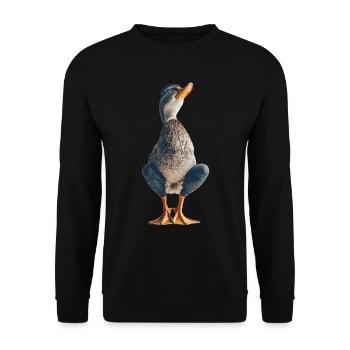 Ente - Unisex Pullover - Schwarz - Vorne - Alina (178cm) & Michal (187cm)