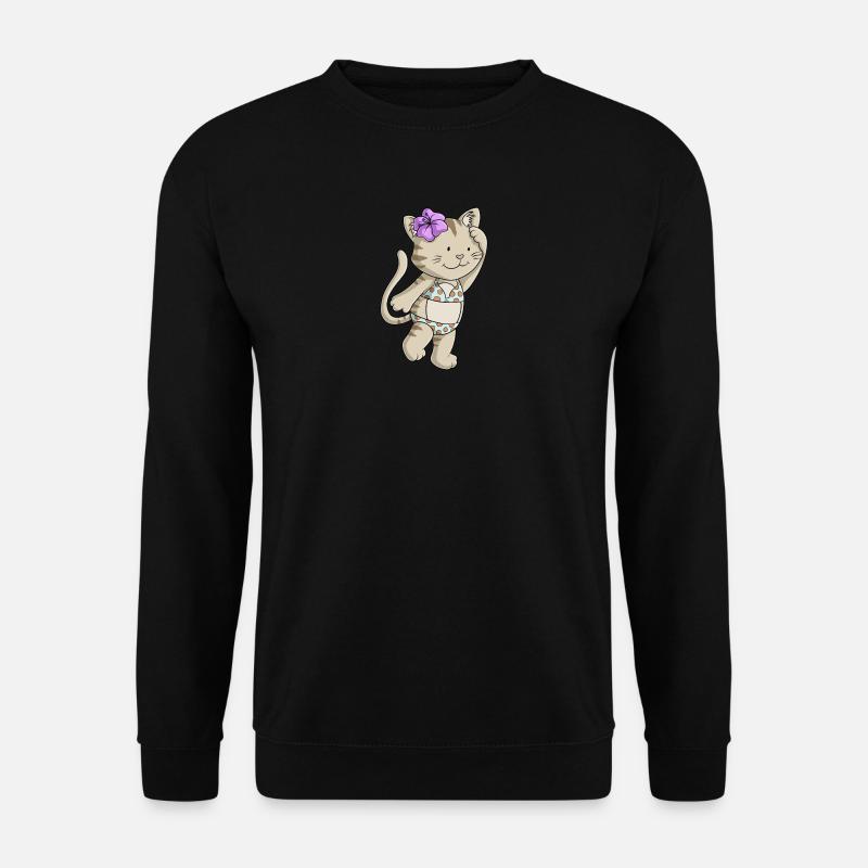 Bikini Cat Comic - Unisex Sweatshirt - black
