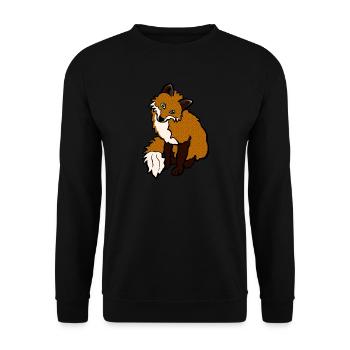 renard - Sweat-shirt Unisexe - noir - Devant - Alina (178cm) & Michal (187cm)