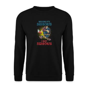 Pompier Vintage pompier chemise pompier cadeau - Sweat-shirt Unisexe - noir - Devant - Alina (178cm) & Michal (187cm)