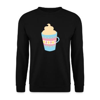 Tasse | Heiße Schokolade | Geschenkidee - Unisex Pullover - Schwarz - Vorne - Alina (178cm) & Michal (187cm)