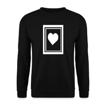 Heart - Unisex Pullover - Schwarz - Vorne - Alina (178cm) & Michal (187cm)