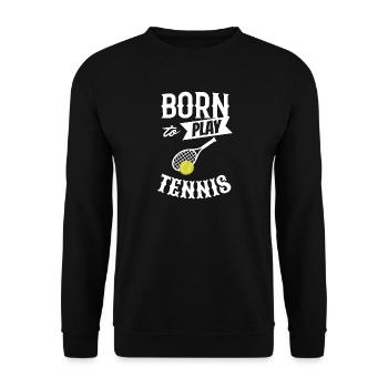 Born to play tennis Duo player player - Unisex Sweatshirt - black - Front - Alina (178cm) & Michal (187cm)
