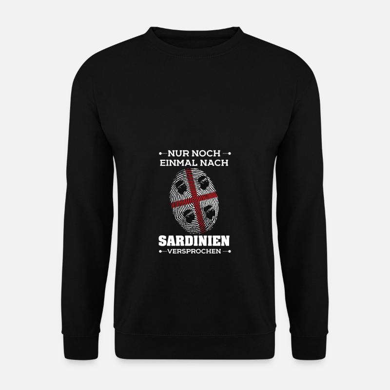 Einmal Sardinien Fingerabdruck - Unisex Pullover - Schwarz