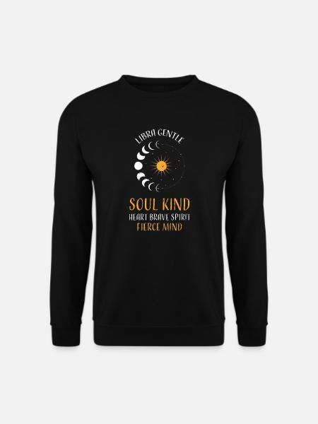 Libra Gentle Soul Kind Heart Bra... - Unisex Pullover - Schwarz