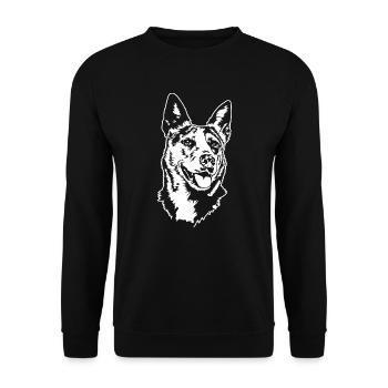 BOUVIER AUSTRALIEN Hunde Portrait Hund Wilsigns - Sweat-shirt Unisexe - noir - Devant - Alina (178cm) & Michal (187cm)