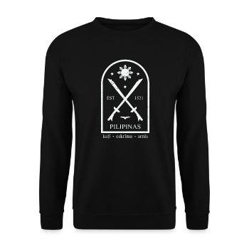 Philippinen Kampfsport Design für stolze Pinoys - Unisex Pullover - Schwarz - Vorne - Alina (178cm) & Michal (187cm)