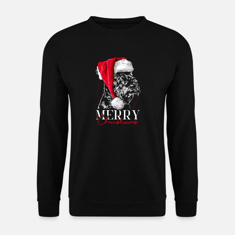 Santa AIREDALE TERRIER Merry Christmas Wilsigns - Unisex Pullover - Schwarz
