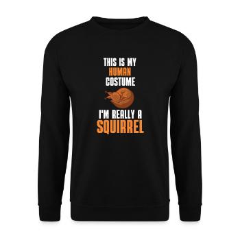 Forest Rodent Costume Party Cadeau Écureuil - Sweat-shirt Unisexe - noir - Devant - Alina (178cm) & Michal (187cm)